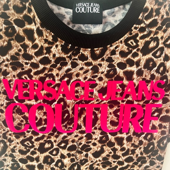 Authentic Versace Jeans Couture Leopard Crop Top - Picture 5 of 9